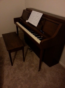 Now I have a piano just like my mom and my grandma do, and in about the same tune... haha