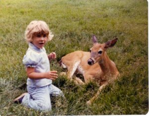Melissa with a deer
